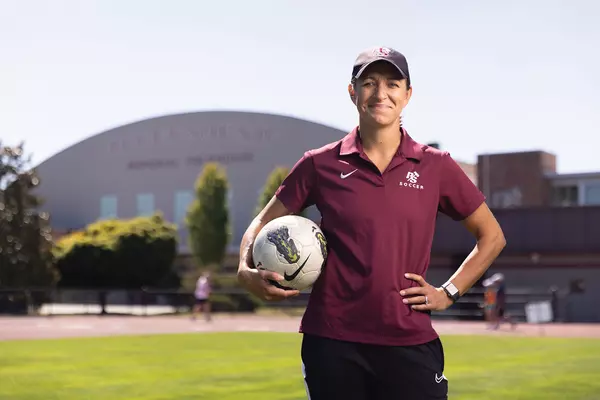 Women's soccer coach Stephanie Cox.