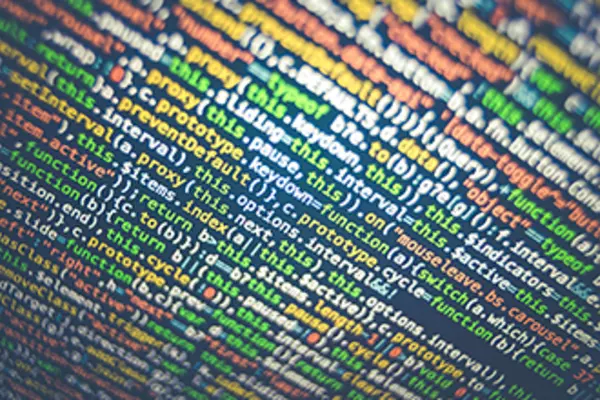 Code on computer screen