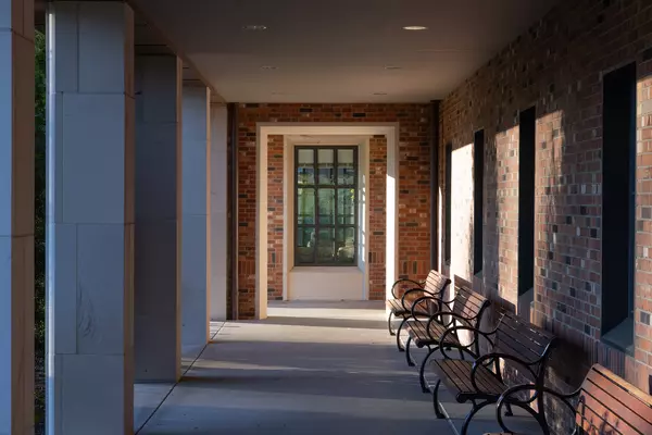 Walkway outside Wyatt Hall.