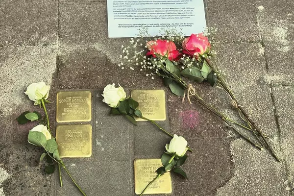 Stumbling stones in Germany.