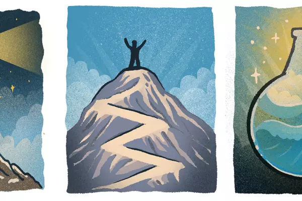 Intellectual odyssey stages. Illustrations by Brent Bates.