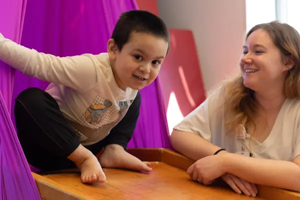 Client and student at the Occupational Therapy onsite teaching clinic.