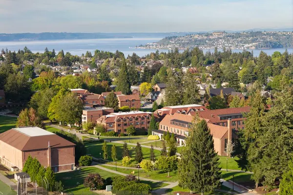 Drone photo of UPS campus