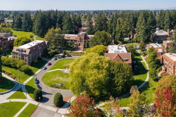 Drone photo of UPS campus