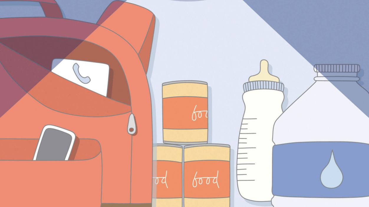 Illustration of emergency preparedness items