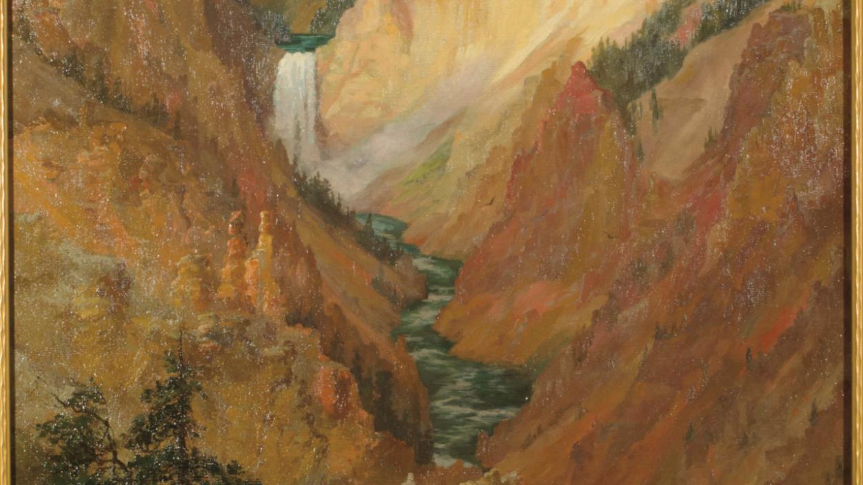 Painting of Yellowstone Falls
