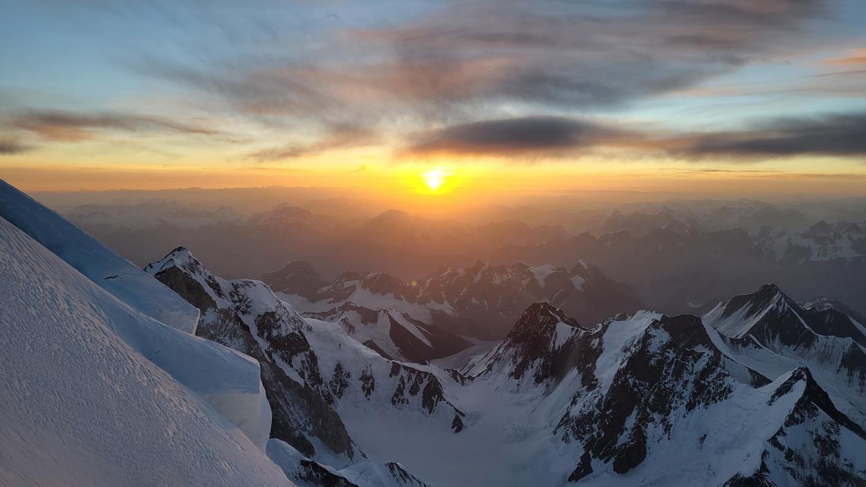 Sunrise from the slopes of K2.