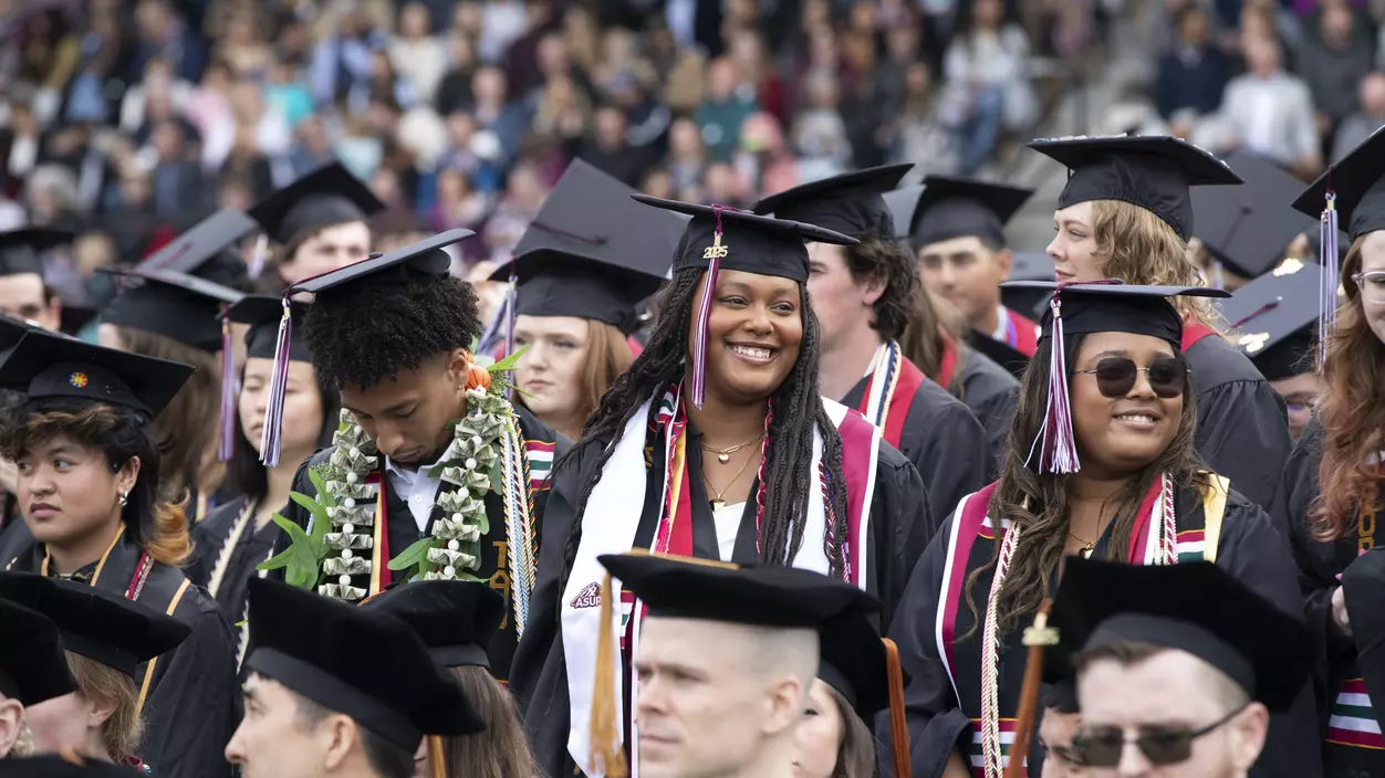 Kevoni Neely ’25 at Commencement 2025.