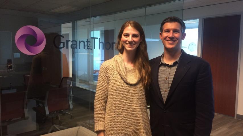 Paige '17 with her mentor at Grant Thornton, LLC.