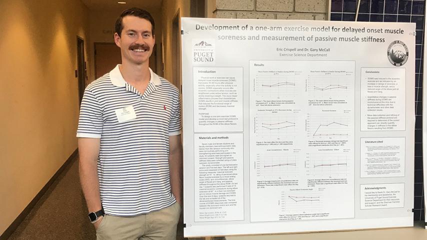 Eric Crispell '17 presents his summer research project.