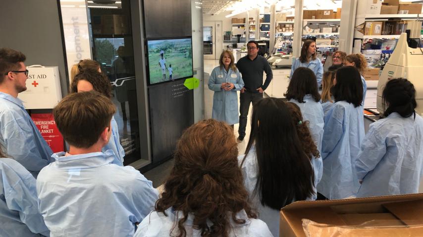 Global Health (SOAN 365) students visiting the Infectious Disease Research Institute (IDRI) in Seattle