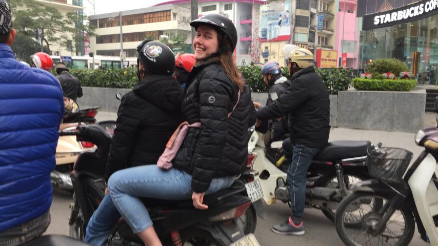 Student studying abroad in Hanoi