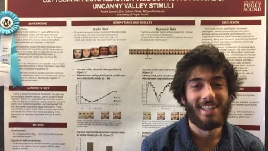 Andre Zamani '19 and his award-winning research poster