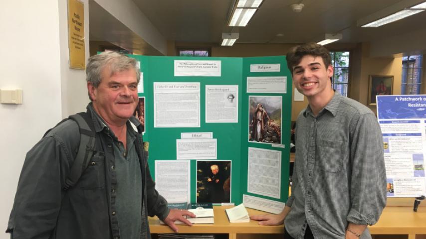 James Conley ’20 presenting his summer research