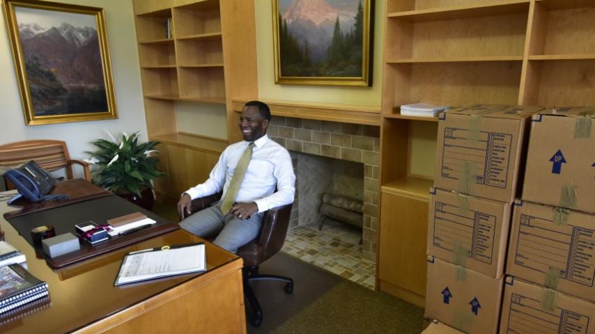 There's just a little unpacking to do before President Crawford feels at home in his new digs