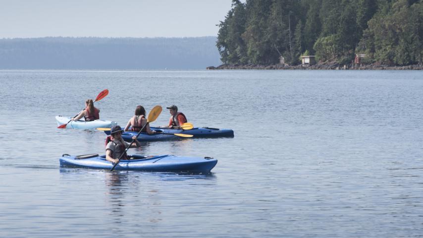 Students kayaking