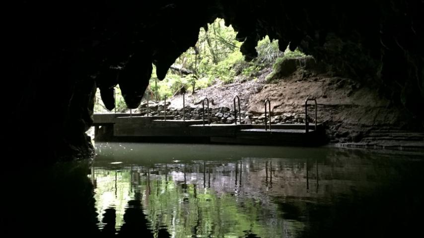 Leaving the Waitomo caves
