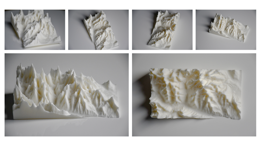 3D renderings of topographical landscapes