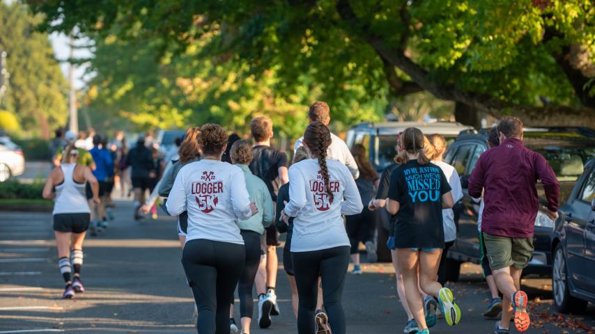 Loggers participated in a 5K fun-run through campus.