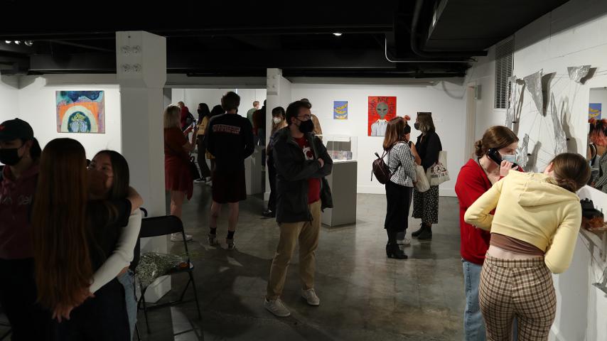 Gallery view of 2022 Senior Exhibition Opening