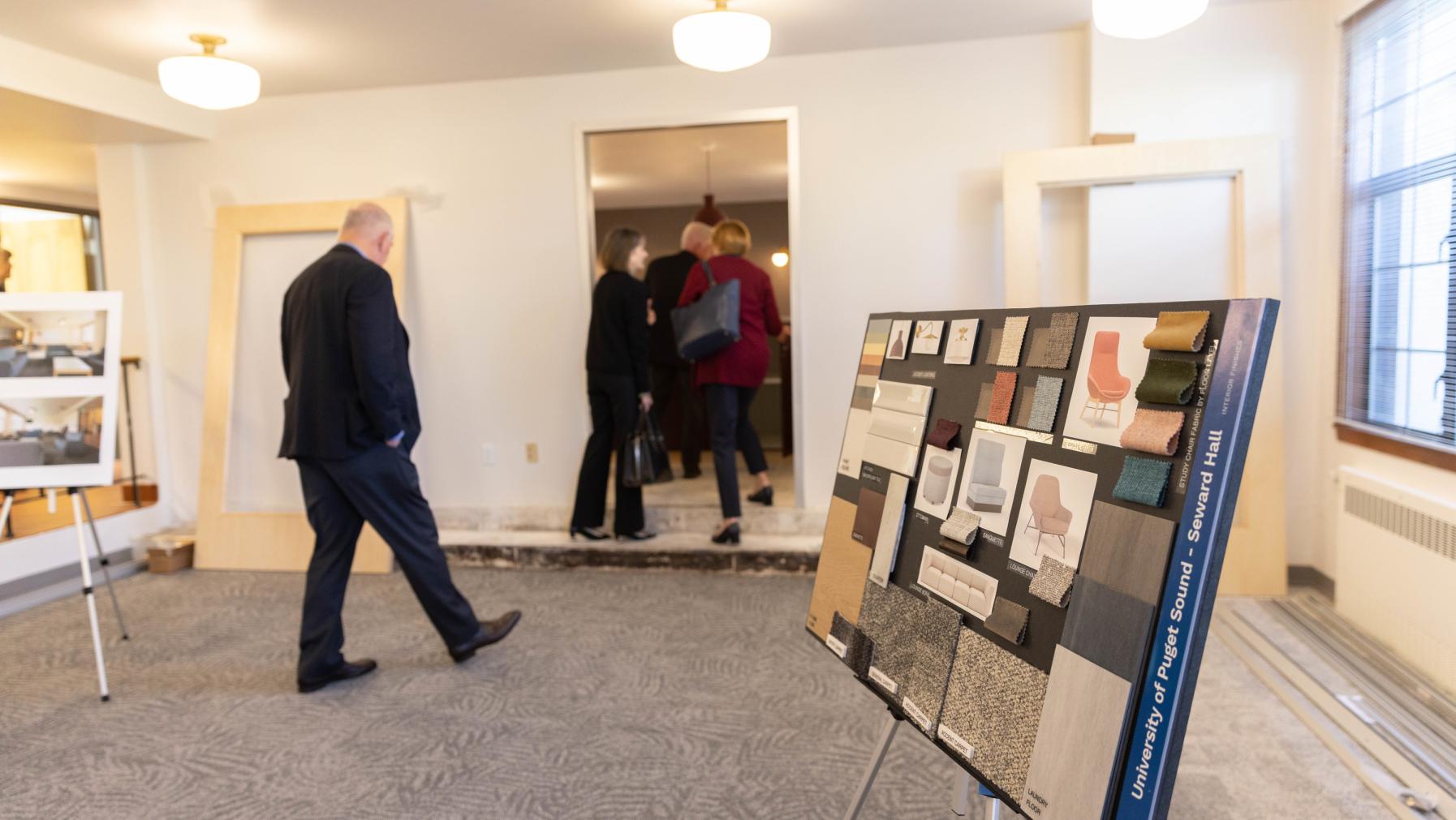 Trustees learn more about the renovation of Seward Hall currently under way.