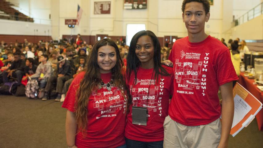 Youth attendees and T'wina Nobles '06, MAT '07 at the 2014 RPNC Youth Summit