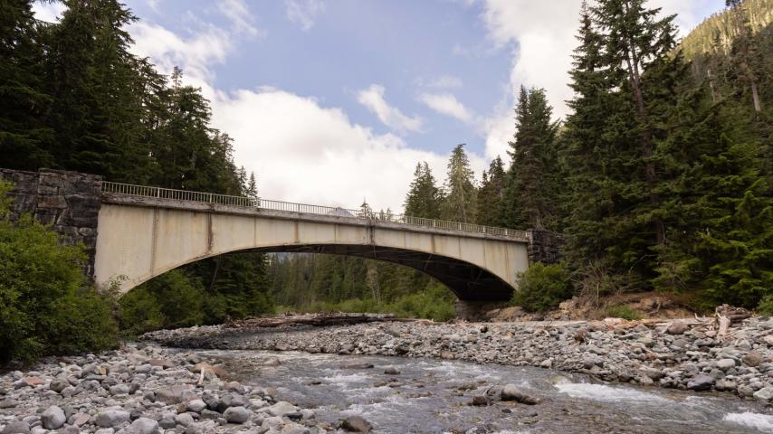 Fryingpan Creek Bridge, Mount Rainier National Park, July 2023.