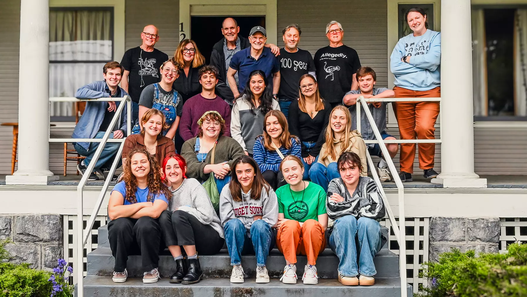 Honors students after the end-of-year party