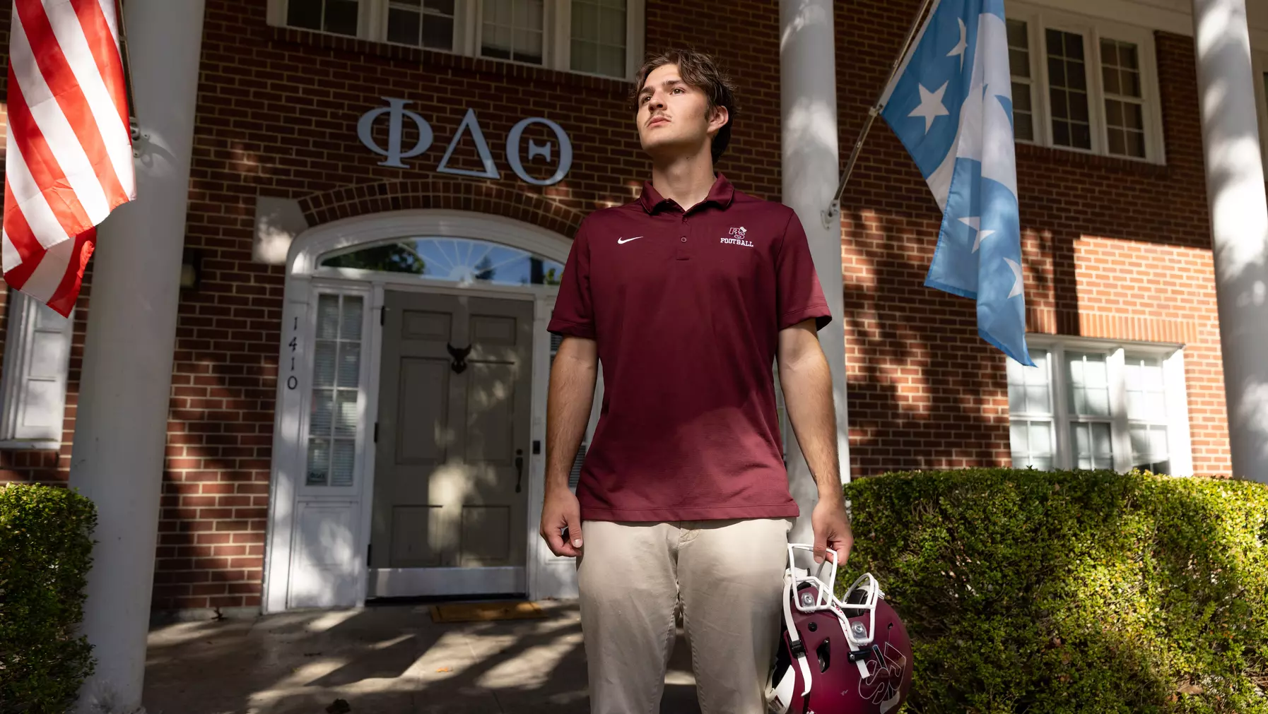 Jake Elorduy ’26 on Greek Row.