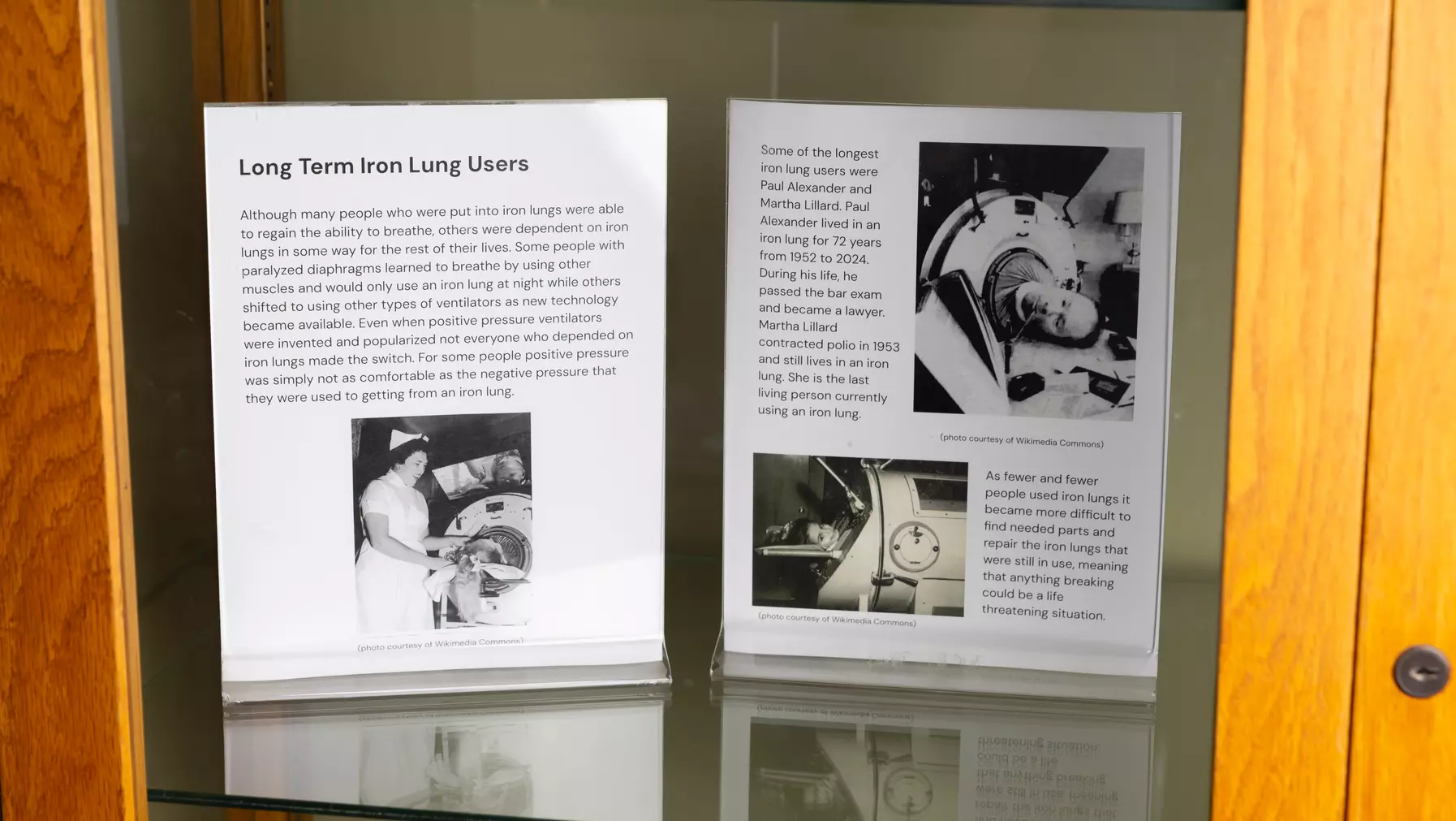 Iron lung research by Eva Langenthal ’26. Langenthal included personal accounts of long-term iron lung users.