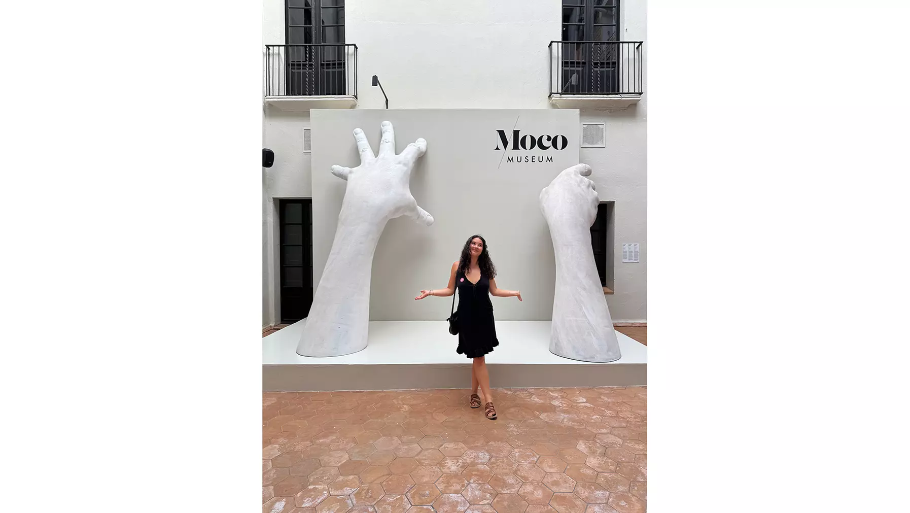 Bey Anderson '26 at the Moco Museum in Barcelona in 2025
