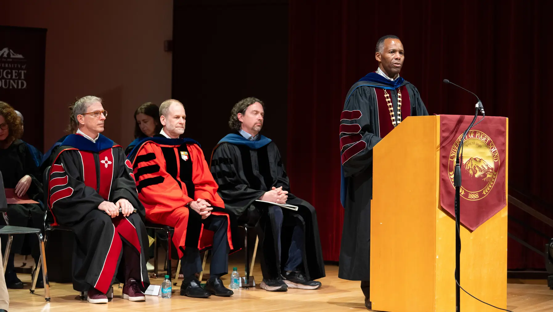 President Crawford speaks at Convocation during Commencement Weekend 2026.