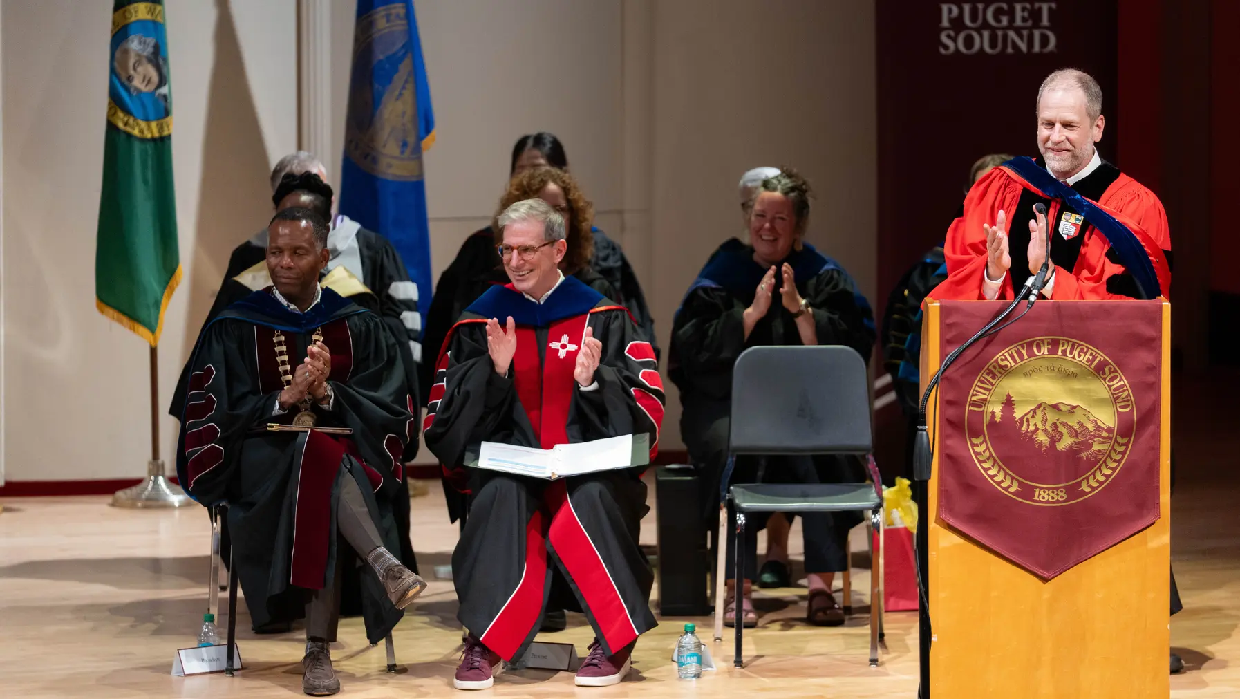 Professor Dan Sherman speaks at Convocation 2026.
