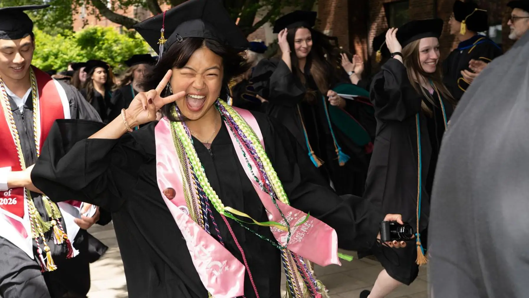 Faculty and students line up for Commencement 2026