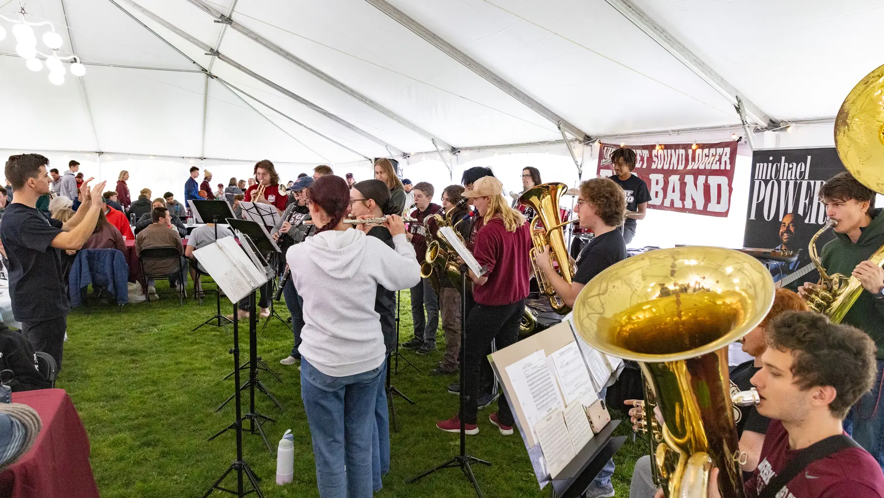 Pep Band at the Homecoming Pre-Game BBQ