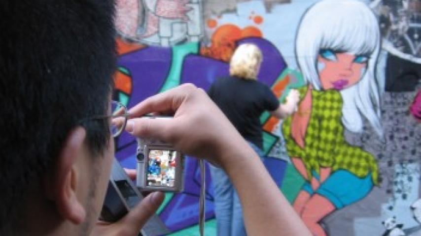 Akemi Okamura, Artistic, Alley off of Flinders St., Melbourne, Victoria, Australia, 'Picture in Picture'.JPG