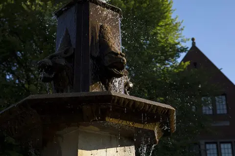 Close up of Jones Fountain