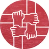Image of four hands grasping each others wrists