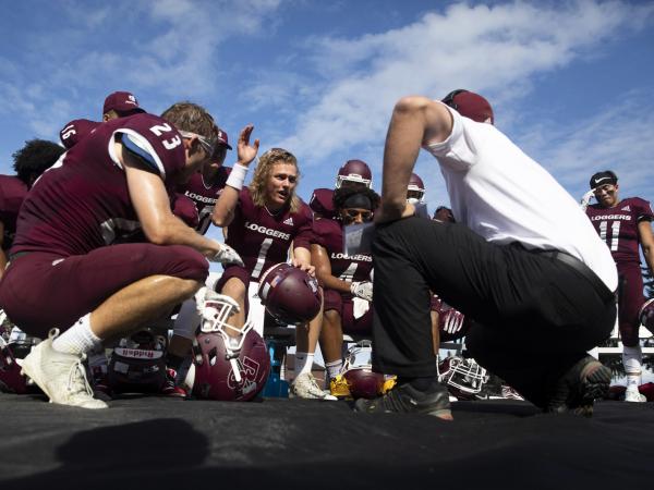 The logger football game versus George Fox during Homecoming and Family Weekend,