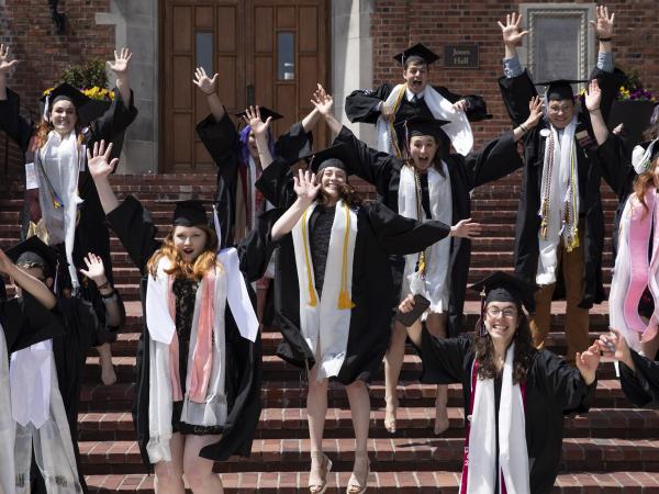 Students Celebrating at Commencement