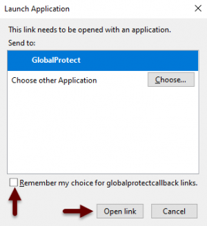 open globalprotect link