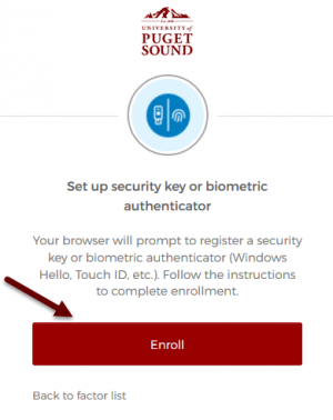 enroll security key