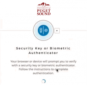 security key biometric authenticator multifactor prompt