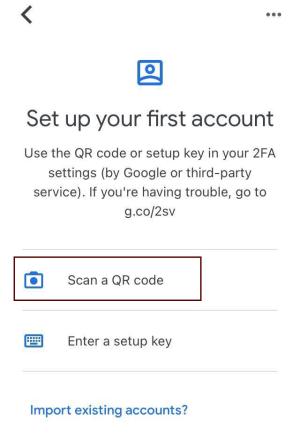 set up your first account google 2sv