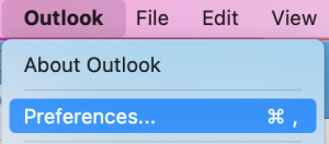outlook preferences