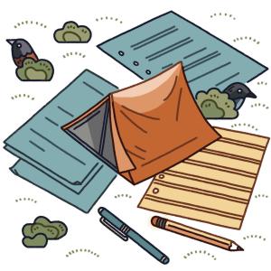 Night in a Tent illustration