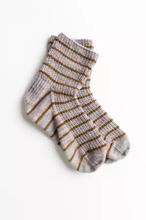 A pair of socks knitted by Maya Herran