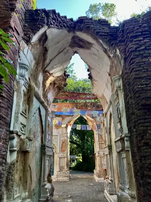 Animal Kingdom building in ruins.