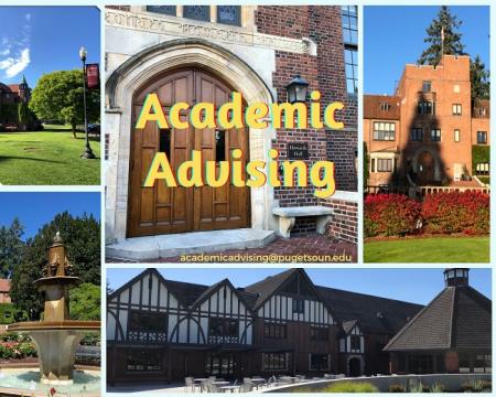Collage of photos for Academic Advising