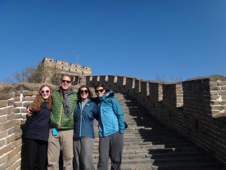 Roy Robinson and family on the Great Wall of China